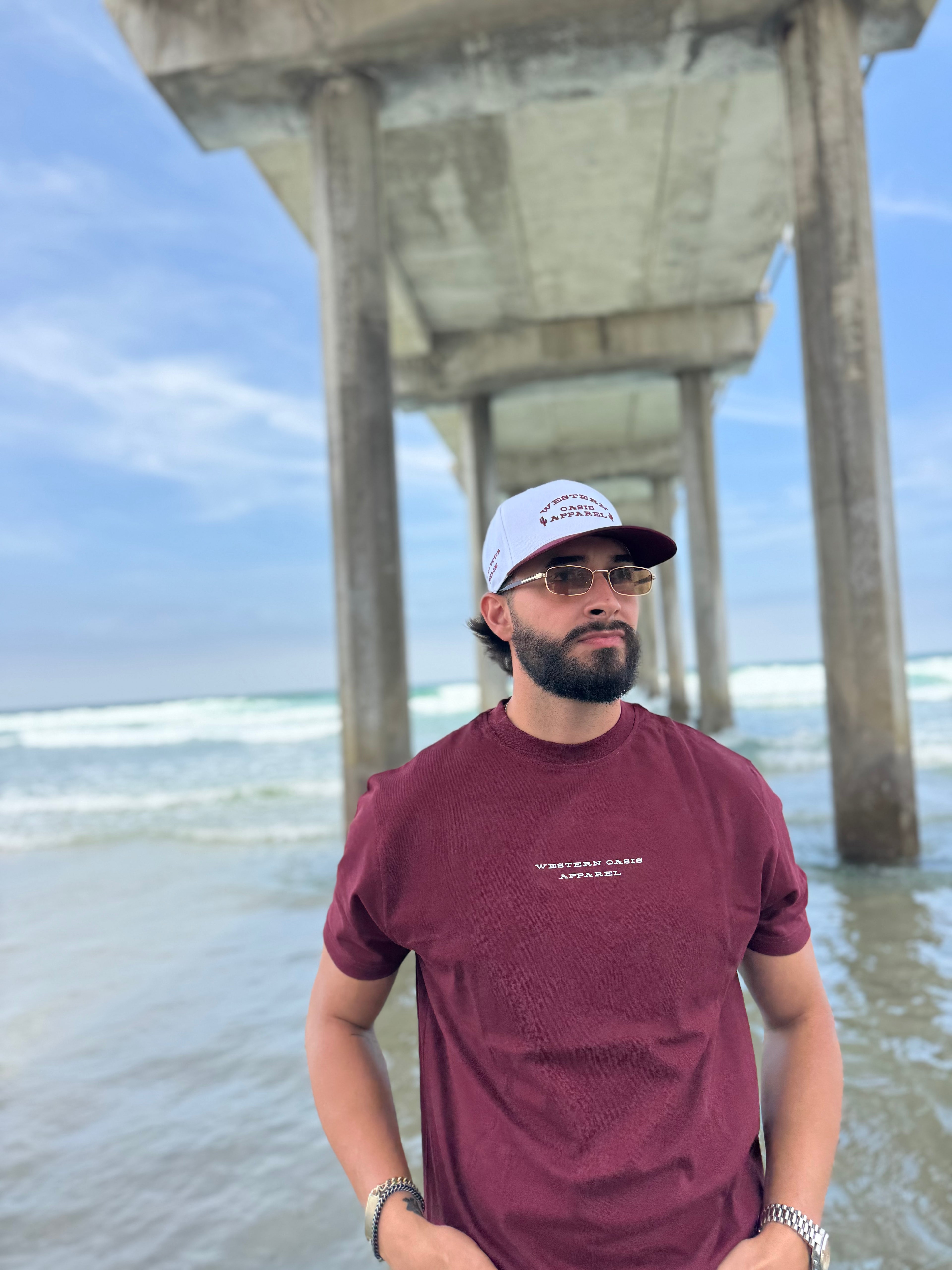 Short Sleeve T-Shirt Maroon "Quiet MInd"